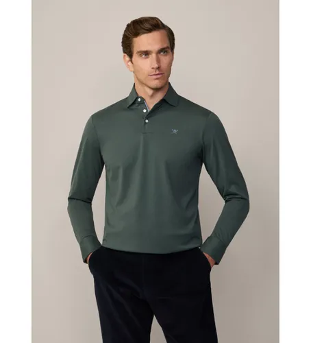 HM550970 Polo à manches longues Fit Classic (XS), Casuel, Vert, Coton, Manche longue - Hackett London - Modalova