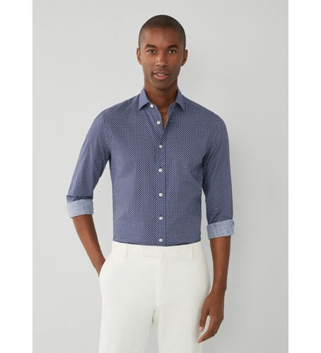 HM309827 Chemise bleue Geo (S), Casuel, Coton, Classique, Manche longue - Hackett London - Modalova