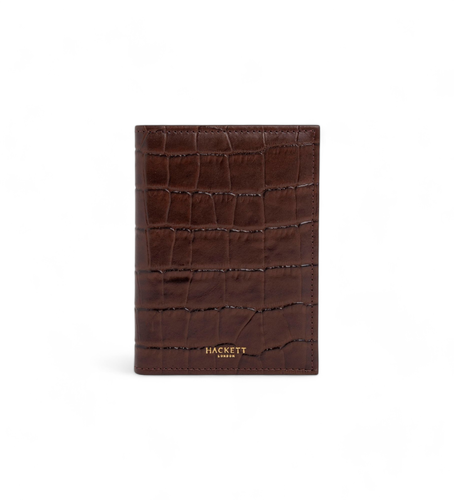 HM413472 Portefeuille en cuir de crocodile marron (OSFA), Casuel - Hackett London - Modalova