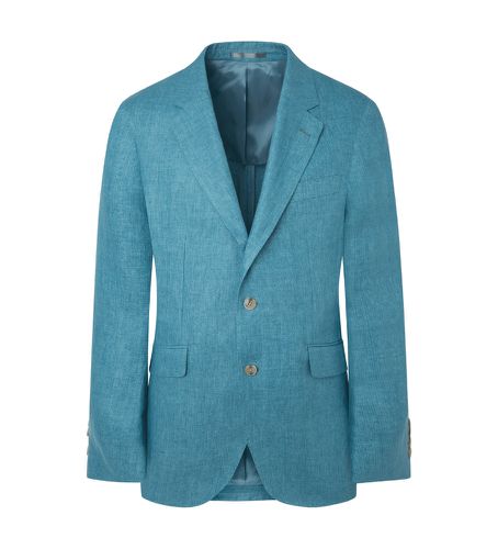 HM443317 Blazer Delave en lin (40/32), Bleu, Casuel, Classique - Hackett London - Modalova