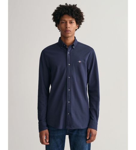 Chemise Coupe régulière Pique (S), Casuel, Coton, Manche longue, Marine - Gant - Modalova