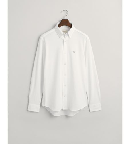 Chemise Regular Fit Pique (S), Blanc, Casuel, Coton, Classique, Manche longue - Gant - Modalova