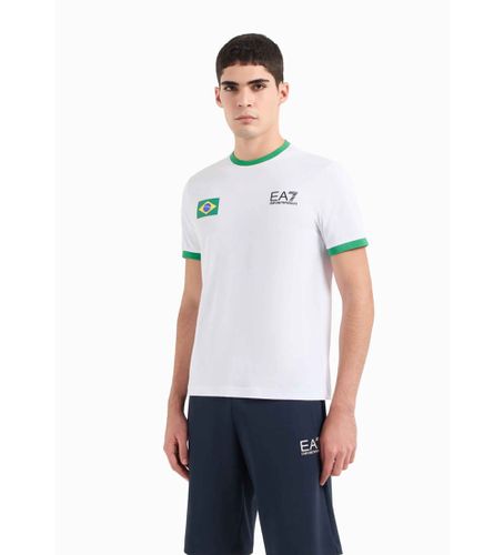 DPT33_PJ7CZ T-shirt de la série graphique drapeau (XS), Casuel, Sport, Coton, Manche courte - EA7 - Modalova