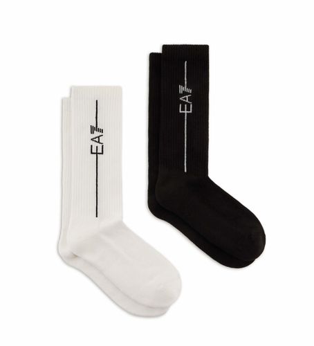 Unisex. 246002_CC999 Lot de 2 paires de chaussettes de train et (S-M), Homewear, Coton - EA7 - Modalova