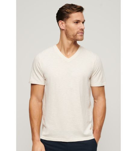 M1011889A T-shirt flammé à col en V Off- (XXL), Blanc, Casuel, Coton, Manche courte - Superdry - Modalova