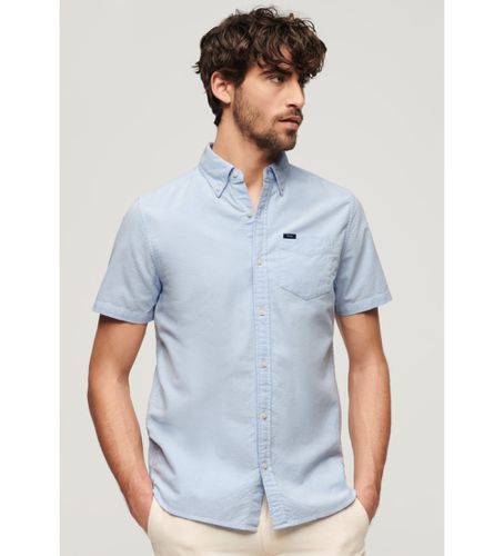 M4010623A Chemise oxford bleue à manches courtes (M), Casuel, Coton, Manche courte - Superdry - Modalova