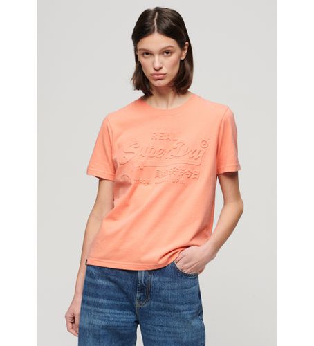 W1011397A T-shirt à coupe décontractée avec embossage - (XS), Casuel, Coton, Manche courte - Superdry - Modalova