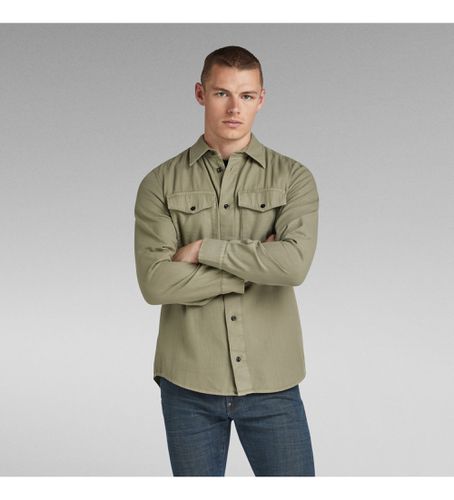 D24963-D454-B681 Slim Shirt (XXS), Casuel, Vert, Coton, Manche longue - G-Star - Modalova