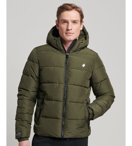 M5011212A Veste à capuche matelassée Sports (S), Casuel, Vert, Polyester - Superdry - Modalova