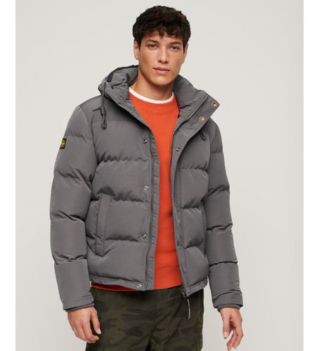 M5011743A Veste à capuche matelassée Everest, grise, avec capuche (S), Casuel, Polyester, Manche longue - Superdry - Modalova