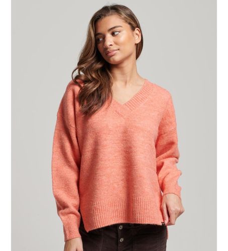 W6110521A Pull oversize col V corail (S), Casuel, Acrylique - Superdry - Modalova