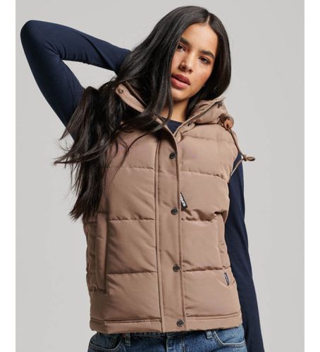 W5011552A Gilet matelassé à capuche Everest marron (XXS), Casuel, Polyester - Superdry - Modalova