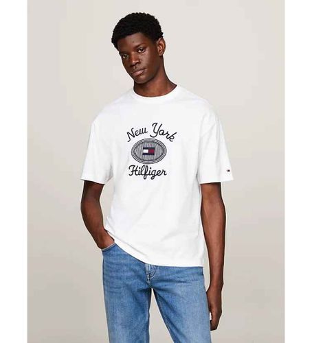 MW0MW35461 T-shirt avec logo NYC brodé en (L), Beige, Casuel, Coton, Manche courte - Tommy Hilfiger - Modalova