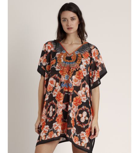 Robe caftan fleurs (M), Casuel, Polyester, Manche courte - Admas - Modalova