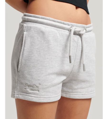 W7110388A Short en maille avec logo Vintage brod (XL), Casuel, Gris, Coton, Durable - Superdry - Modalova