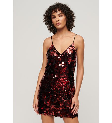 W8011718A Mini robe à paillettes disco (XL), Casuel, Fête, Polyester, Sans manches / bretelles - Superdry - Modalova