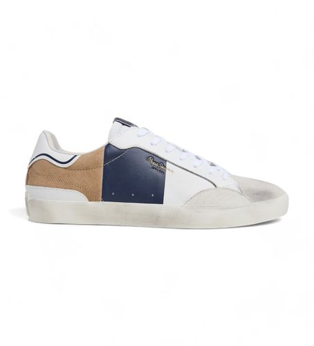 PMS31050 Lane Main Leather Sneakers , (42), Cuir, Blanc, Plat, Lacets, Casuel - Pepe Jeans - Modalova