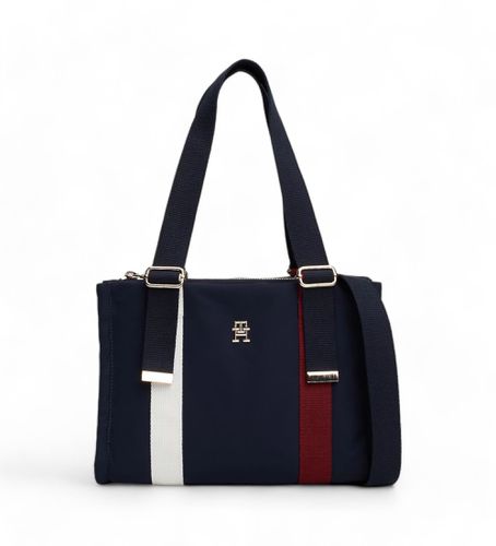 AW0AW16452 Sac fourre-tout de couleur unie avec monogramme marine (OSFA), Casuel, Polister recyclé, Durable - Tommy Hilfiger - Modalova