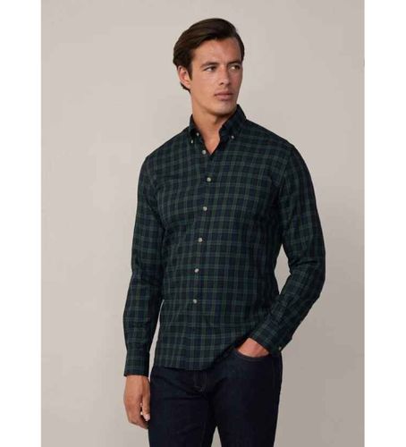 HM3010048 Chemise en flanelle Blackwatch (S), Casuel, Coton, Manche longue, Marine - Hackett London - Modalova