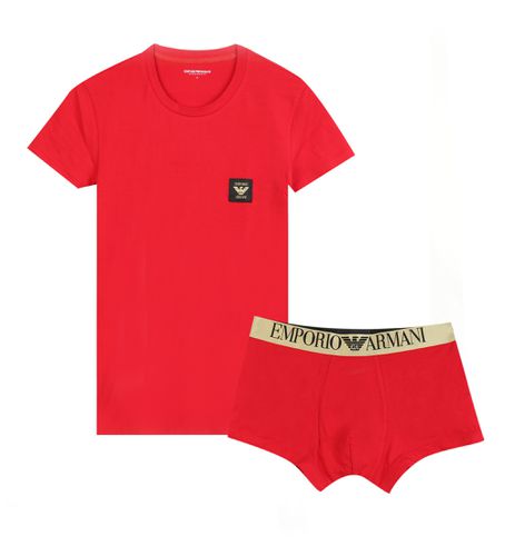 F595 Ensemble T-shirt et boxer (M), Homewear, Coton - Emporio Armani - Modalova