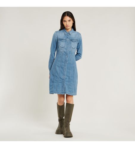 D10660-D898-071 Tacoma - Robe évasée et ajustée (XS), Casuel, Coton, Denim, Manche longue - G-Star - Modalova