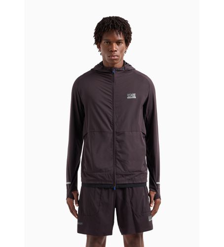 DPM57_PNDDZ Sweat à capuche Dynamic Athlete en tissu technique VENTUS7 marron (L), Casuel, Sport, Multisport, Polyester - EA7 - Modalova