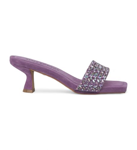 V240660 Sandales en cuir lilas avec bande de strass (37), 5 à 8 cm, Aucun, Casuel, Violet - Alma en pena - Modalova