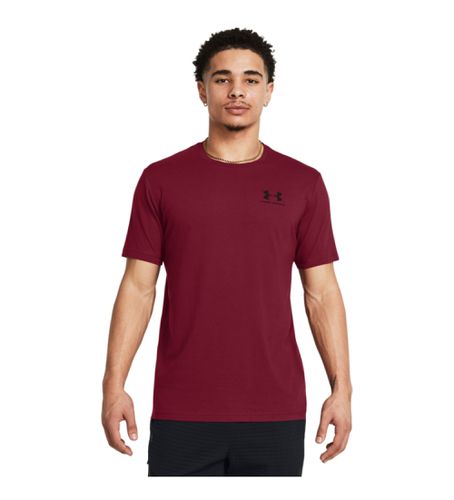 T-shirt à manches courtes avec logo Left Chest marron (S), Sport, Grenat, Coton, Multisport, Manche courte - Under Armour - Modalova