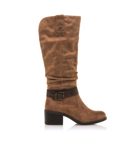 Bottes Persea marron (36), Tissu, 5 à 8 cm, Fermeture éclair, Casuel - Mustang - Modalova