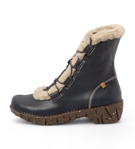 NF005_0B0 Bottines en cuir N5414 (37), Plat, Lacets, Casuel, Marine - El Naturalista - Modalova