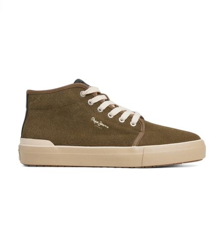 PMS31051 Ben Top Leather Sneakers (40), Cuir, Plat, Lacets, Casuel, Vert - Pepe Jeans - Modalova