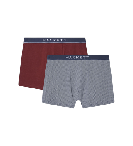 HMU10686 Pack 2 Caleçon boxeur Diamond maroon, (S), Homewear, Grenat, Coton, Marine - Hackett London - Modalova