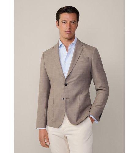 HM443435 Blazer Semi Plain Texture (40/34), Casuel, Fête, Laine, Classique, Manche longue, Taupe - Hackett London - Modalova