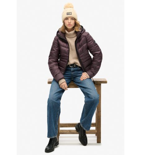 W5011724A Veste matelassée à capuche Fuji (S), Casuel, Violet, Polyester - Superdry - Modalova