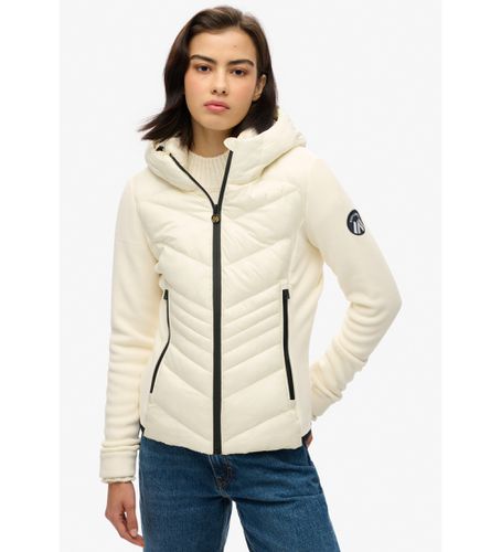 W5011904A Veste polaire à capuche Storm broken bank (S), Blanc, Casuel, Polister recyclé, Durable - Superdry - Modalova