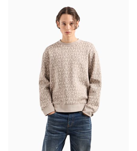 DZMJKZJZGZ5707 Sweat à col rond en coton régénéré avec logo ton sur ton sur fond . (L), Casuel - Armani Exchange - Modalova