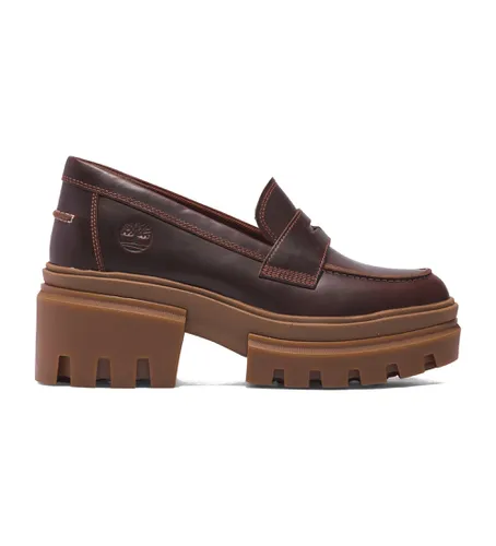 TB0A5P1UW011 Everleigh mocassins en cuir marron (36 W), 5 à 8 cm, Aucun, Casuel - Timberland - Modalova