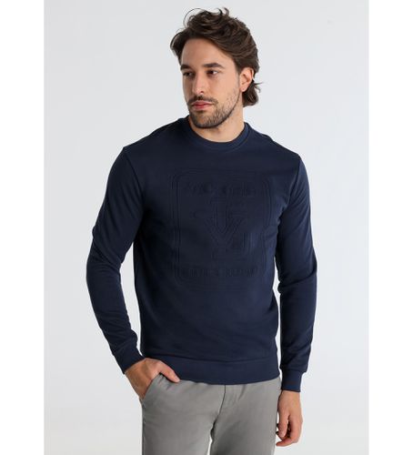 Sweat sans capuche logo print (S), Casuel, Coton, Manche longue, Marine - Victorio & Lucchino, V&L - Modalova