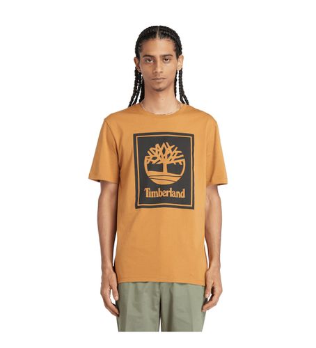 TB0A5WQQP571 T-shirt à manches courtes STACK LOGO WHEAT BOOT/ (S), Casuel, Jaune, Coton, Manche courte - Timberland - Modalova