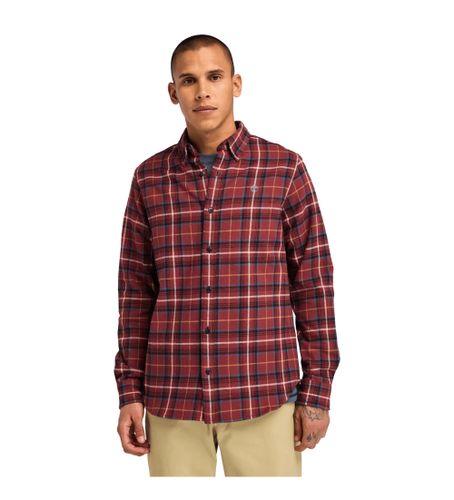 TB0A6V4AEFF1 Chemise en flanelle à carreaux rouges de poids moyen (S), Casuel, Coton, Manche longue - Timberland - Modalova