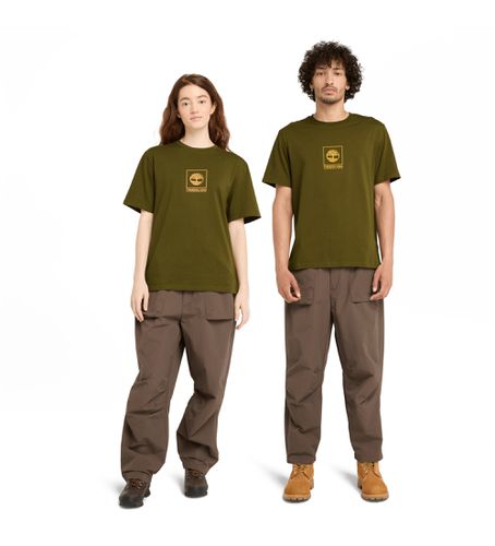 Unisex. TB0A6X8E3021 T-shirt unisexe à manches courtes avec logo en relief et imprimé camouflage (XS), Casuel, Coton, Manche - Timberland - Modalova