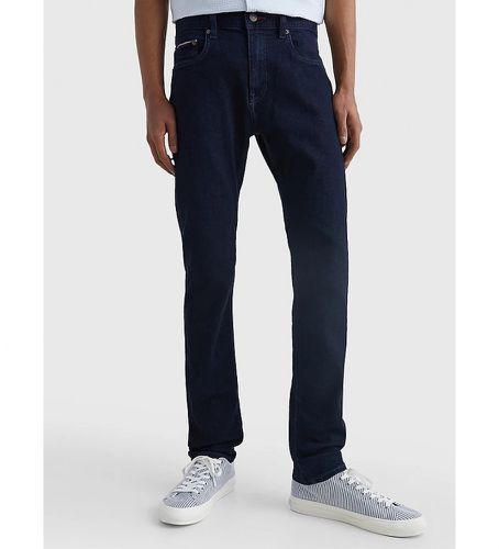 MW0MW15600 Bleecker straight skinny jeans (32/30), Casuel, Coton, Denim, Marine - Tommy Hilfiger - Modalova