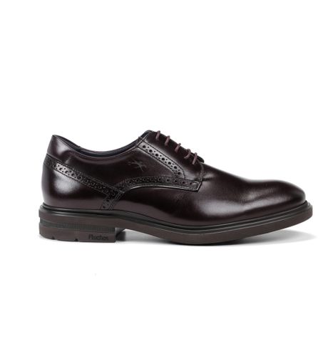 Til mænd. F0630_SIER_BURD Belgisk lædersko F0630 bordeaux (40), Fast, Blonder, Casual, Party, Rødbrun, Klassisk - Fluchos - Modalova