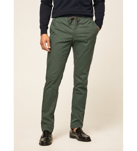 Til mænd. HM212428 Chino Perfect Tencel grønne bukser (32/34), Casual, Lyocell - Hackett London - Modalova