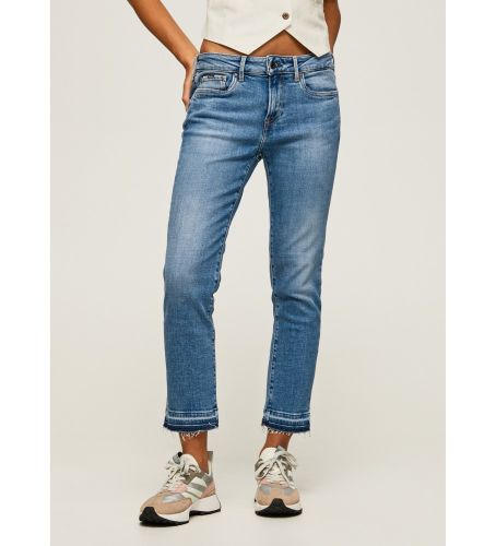 Til kvinder. PL204264GW3 Jean Jolie (26/34), Casual, Denim, Økologisk bomuld, Bæredygtig - Pepe Jeans - Modalova