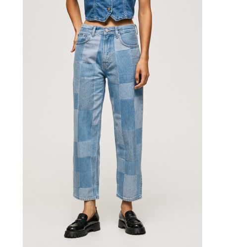 Til kvinder. PL204401 Jean Dover Fit afslappet høj talje (24/32), Casual, Denim, Økologisk bomuld, Bæredygtig - Pepe Jeans - Modalova