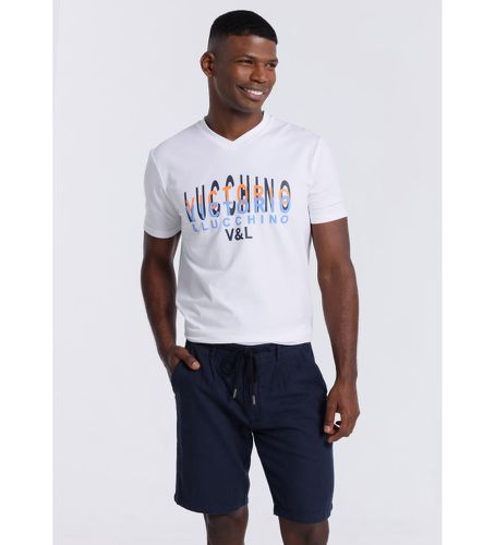 Til mænd. 4547466 Bermuda shorts 134484 navy (30), Casual, Bomuld, Blå - Victorio & Lucchino, V&L - Modalova