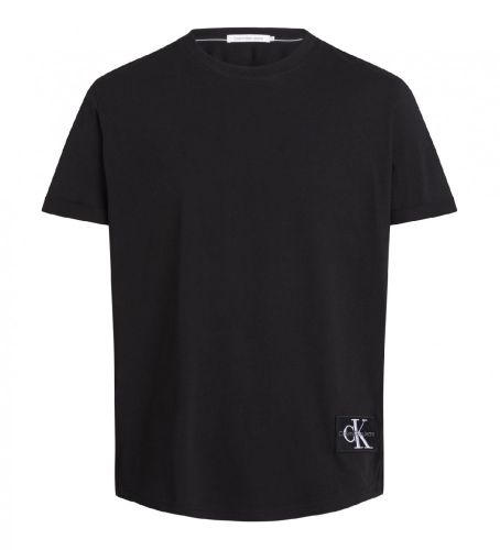 Til mænd. J30J323482 T-shirt i bomuld med badge (XXS), Casual, Korte ærmer, Økologisk bomuld, Bæredygtig - Calvin Klein Jeans - Modalova