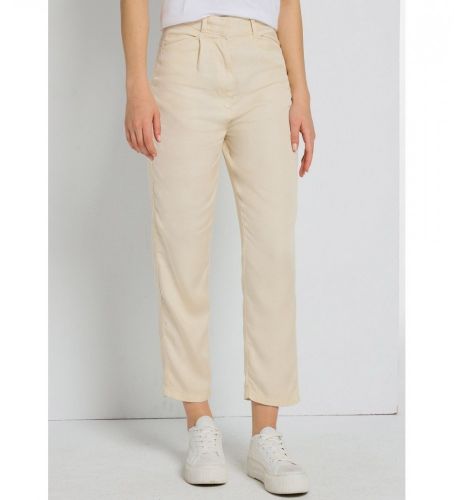 Til kvinder. 207632283 Chino-bukser - løs plissering off white (26), , Casual, Bomuld - Lois Jeans - Modalova