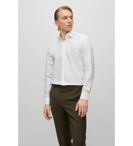 Til mænd. 50289499 Kenno Slim Fit skjorte (38), Casual, Bomuld, Lange ærmer - HUGO - Modalova